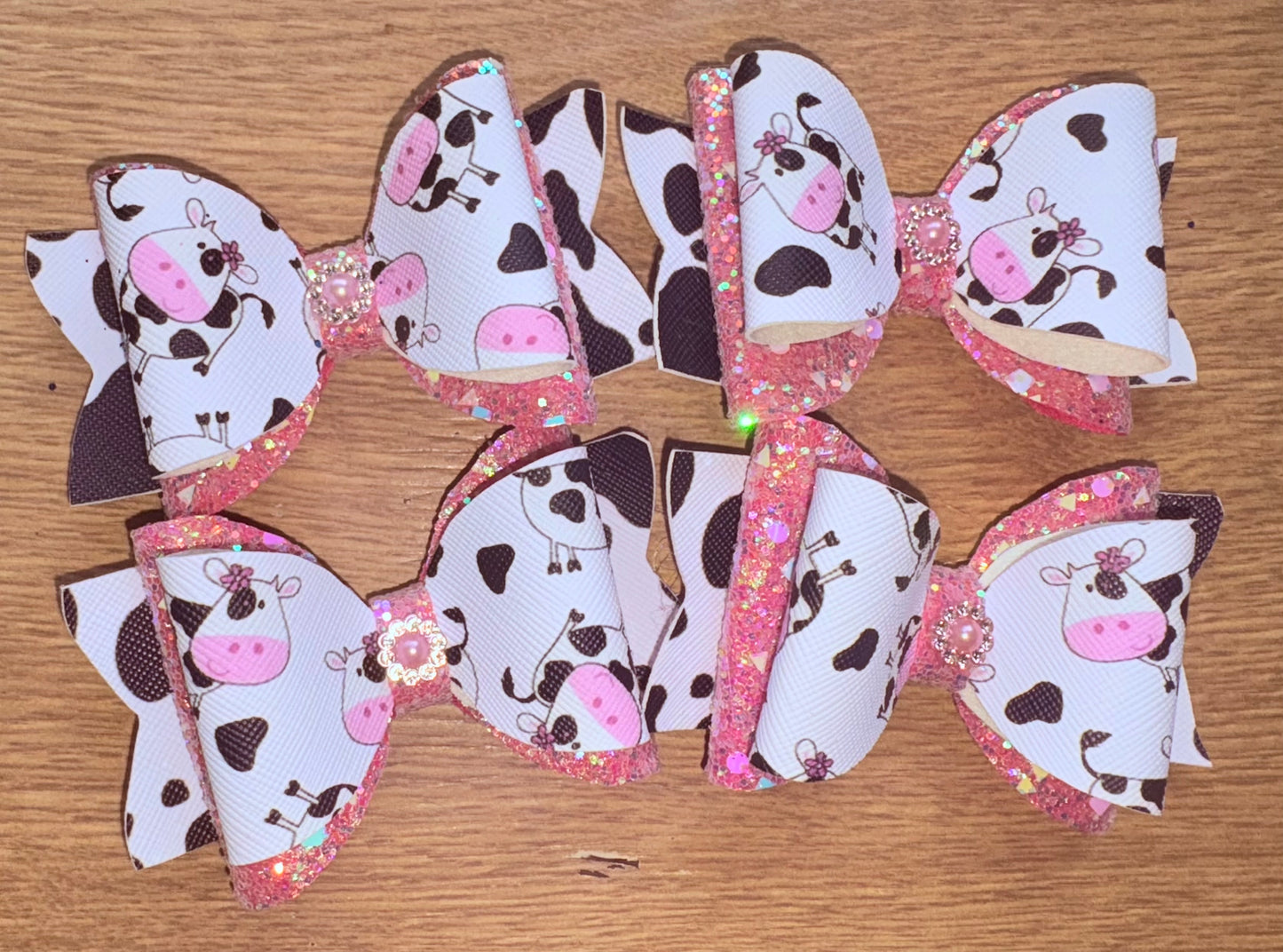 Dancing Cow Die Cut Bow