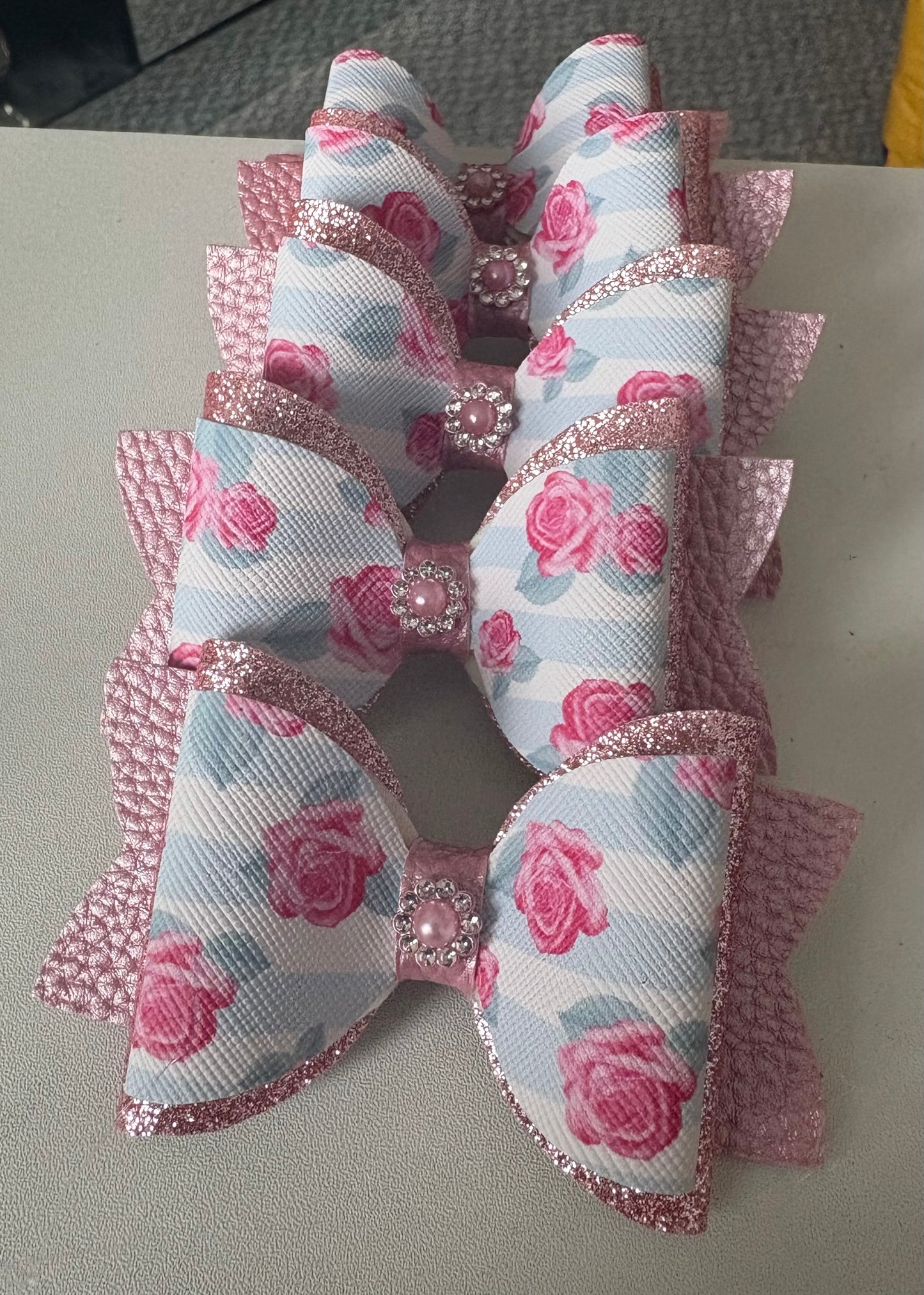 Princess Rose Die Cut Hair Bow