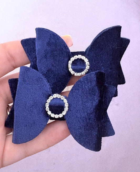 Velvet Bow Hair Clips