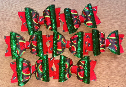 Baby Watermelon Die Cut Hair Bow